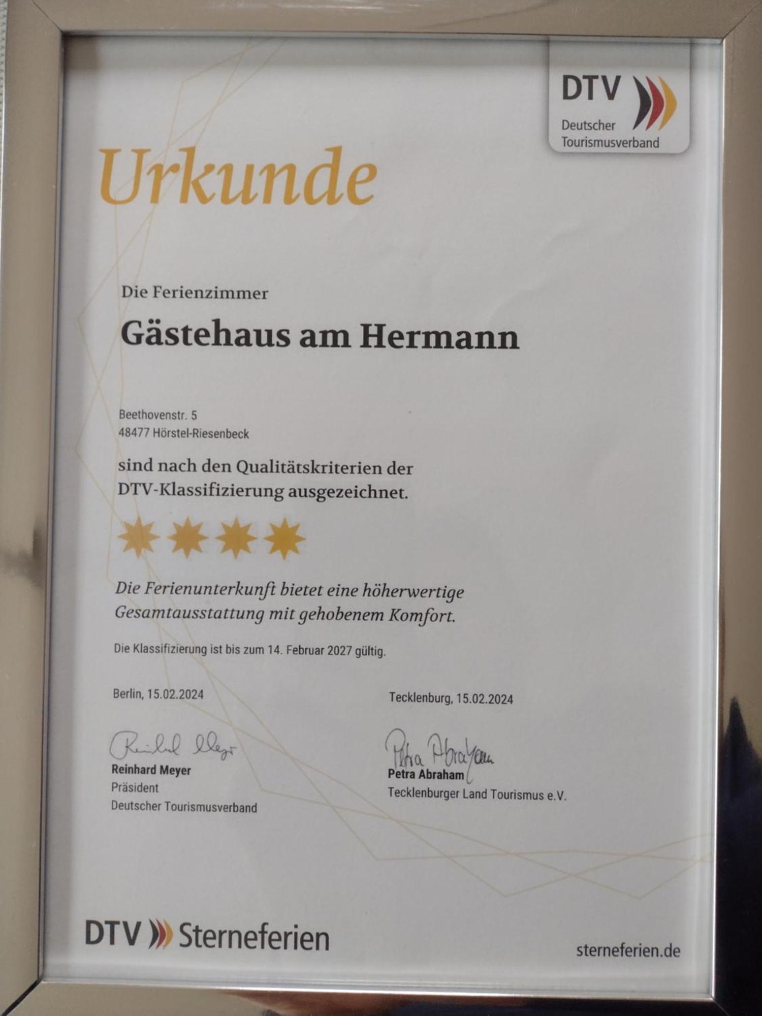 Gaestehaus Am Hermann Hörstel Esterno foto