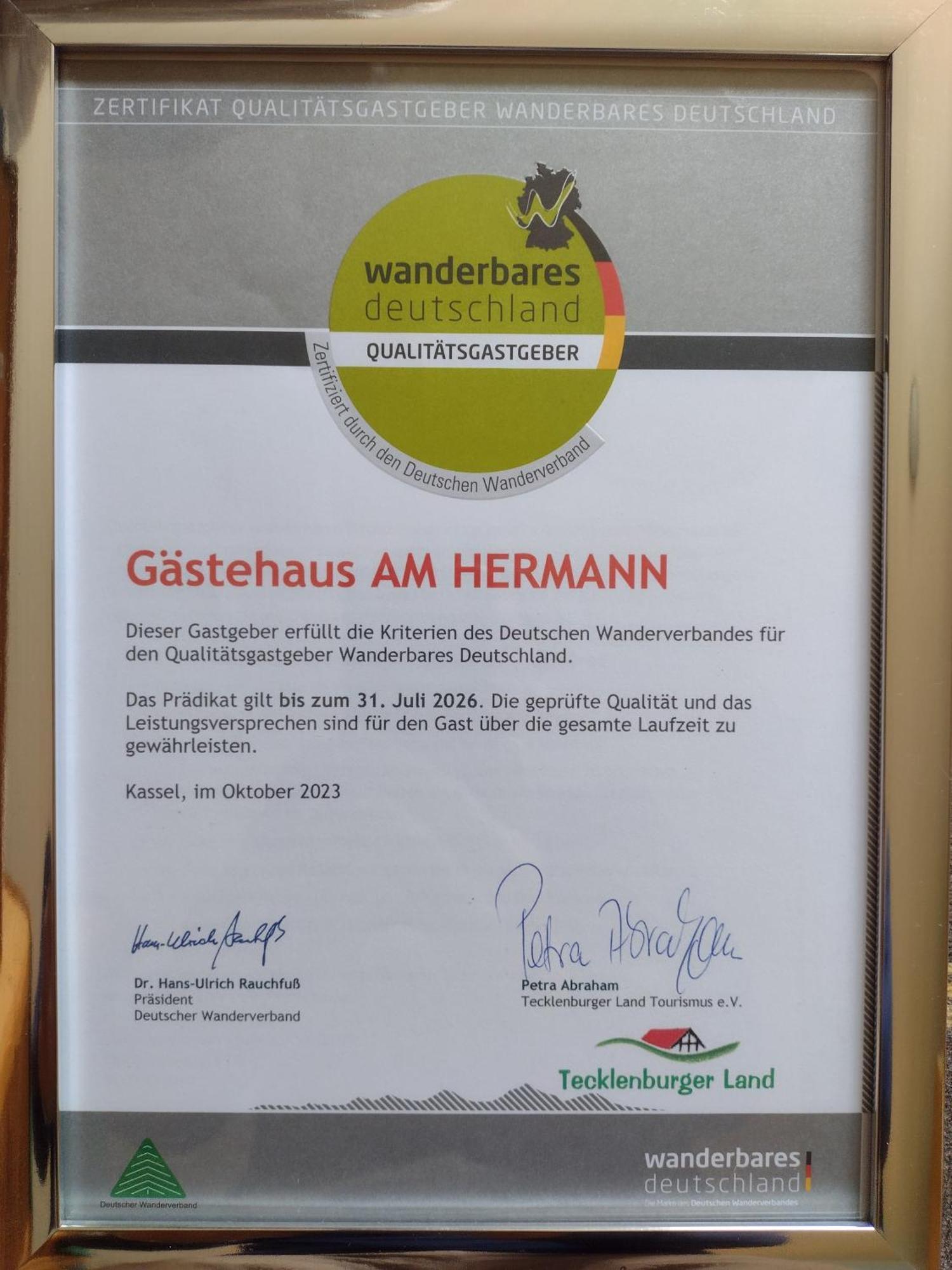 Gaestehaus Am Hermann Hörstel Esterno foto
