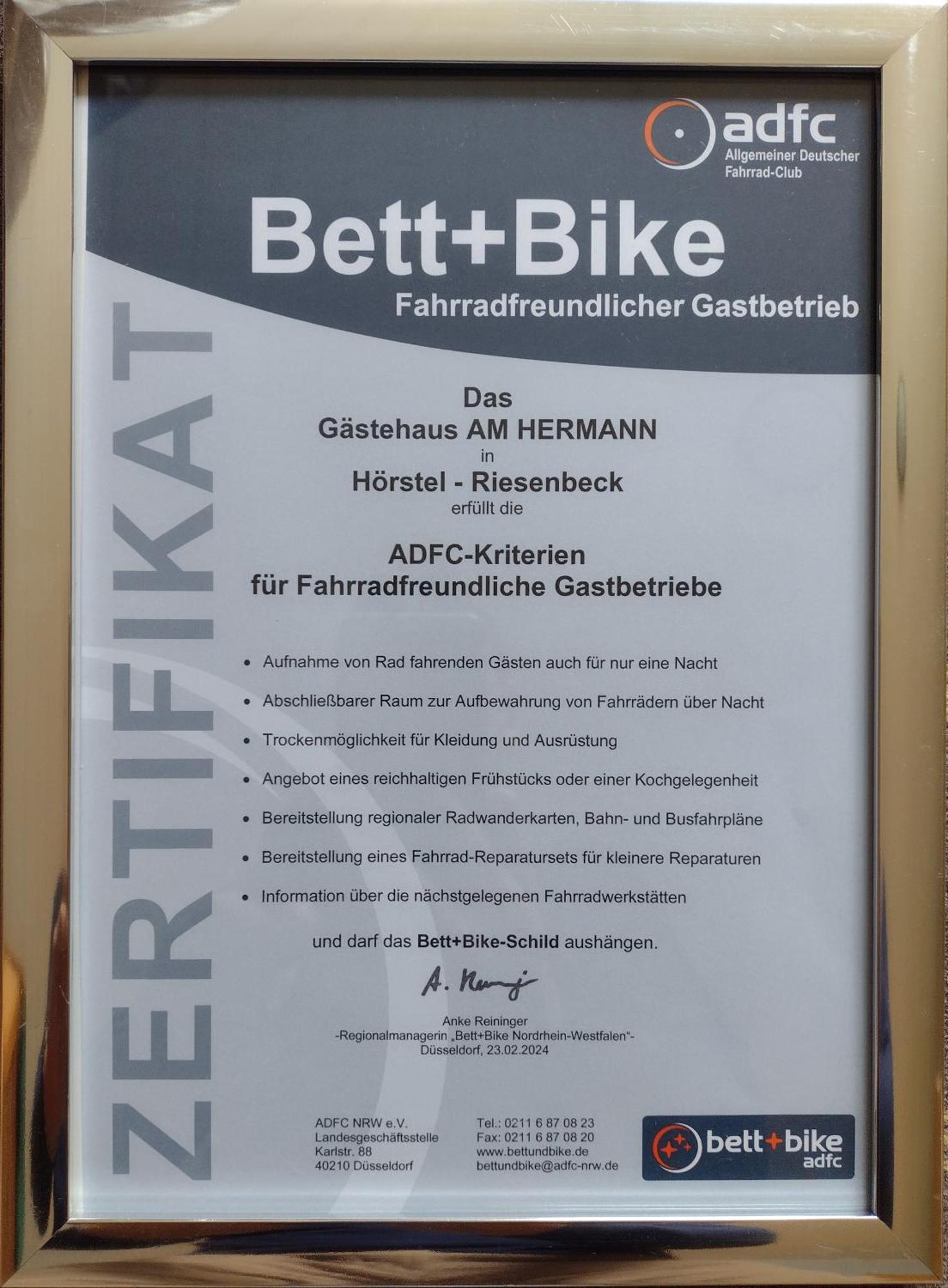 Gaestehaus Am Hermann Hörstel Esterno foto